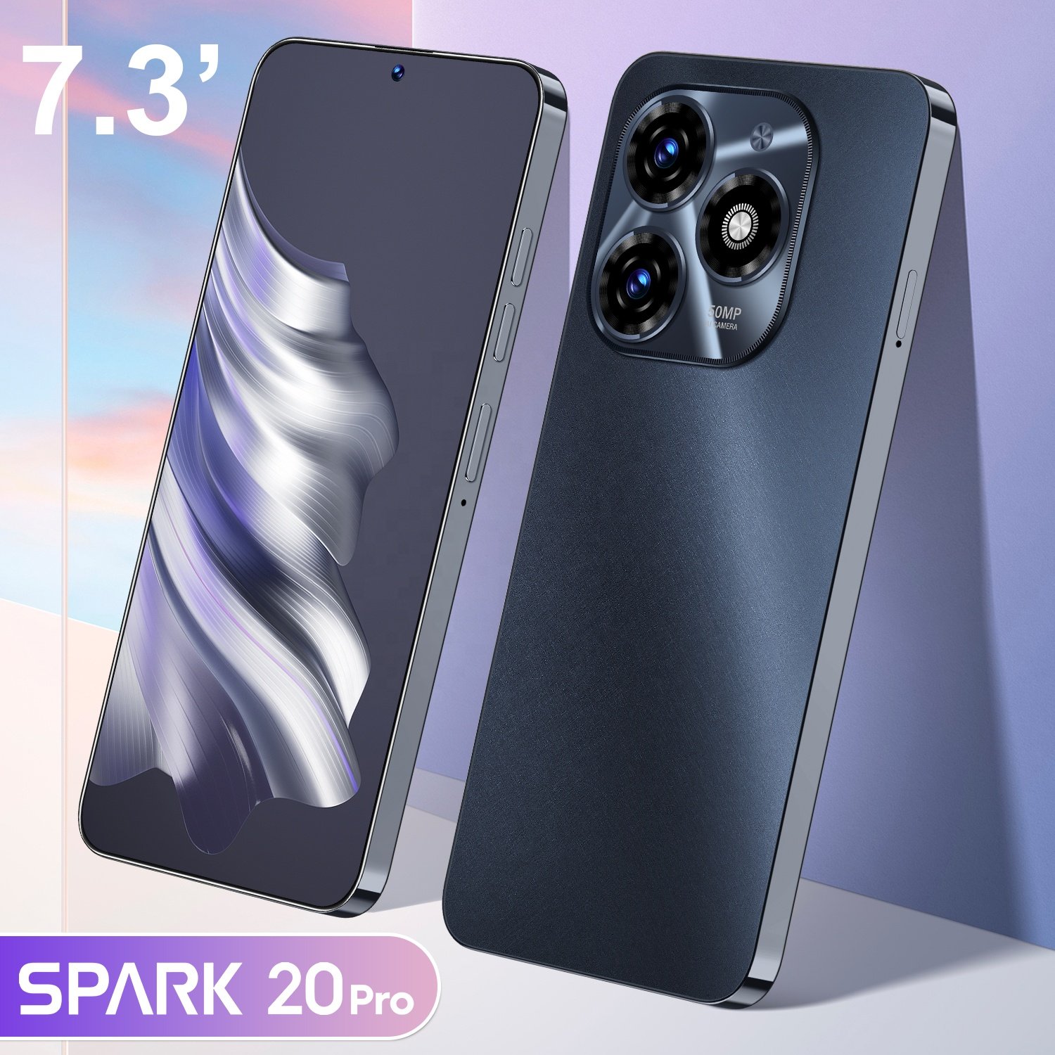 Fnban high end phone Spark 20 Pro Smartphone 7.3 Inch HD Screen Android13 Smartphone Unlocked Dual Card Mobile Phone